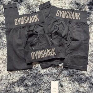 Gymshark Black Leggings and Sports Bra Set